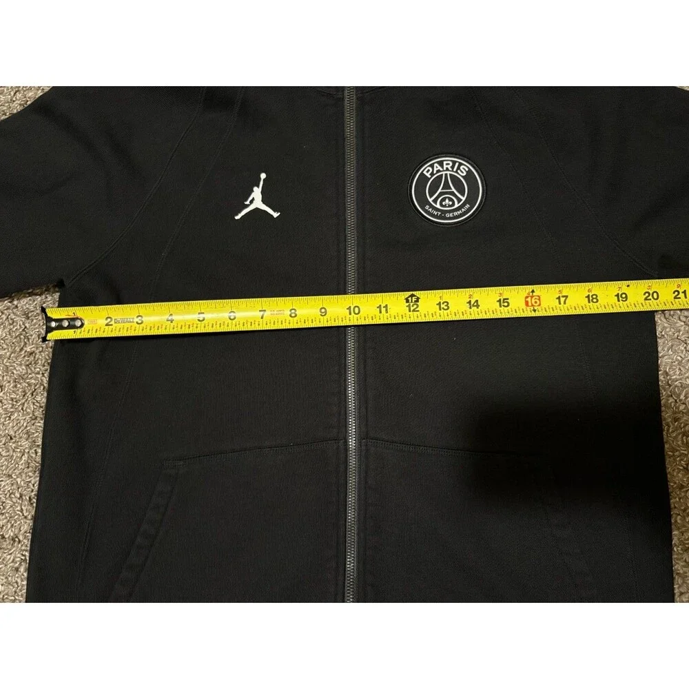 Jordan Brand PSG Paris Saint-Germain Arched Logo Full Zip Hoodie Black XL